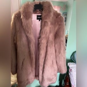 Express faux fur coat